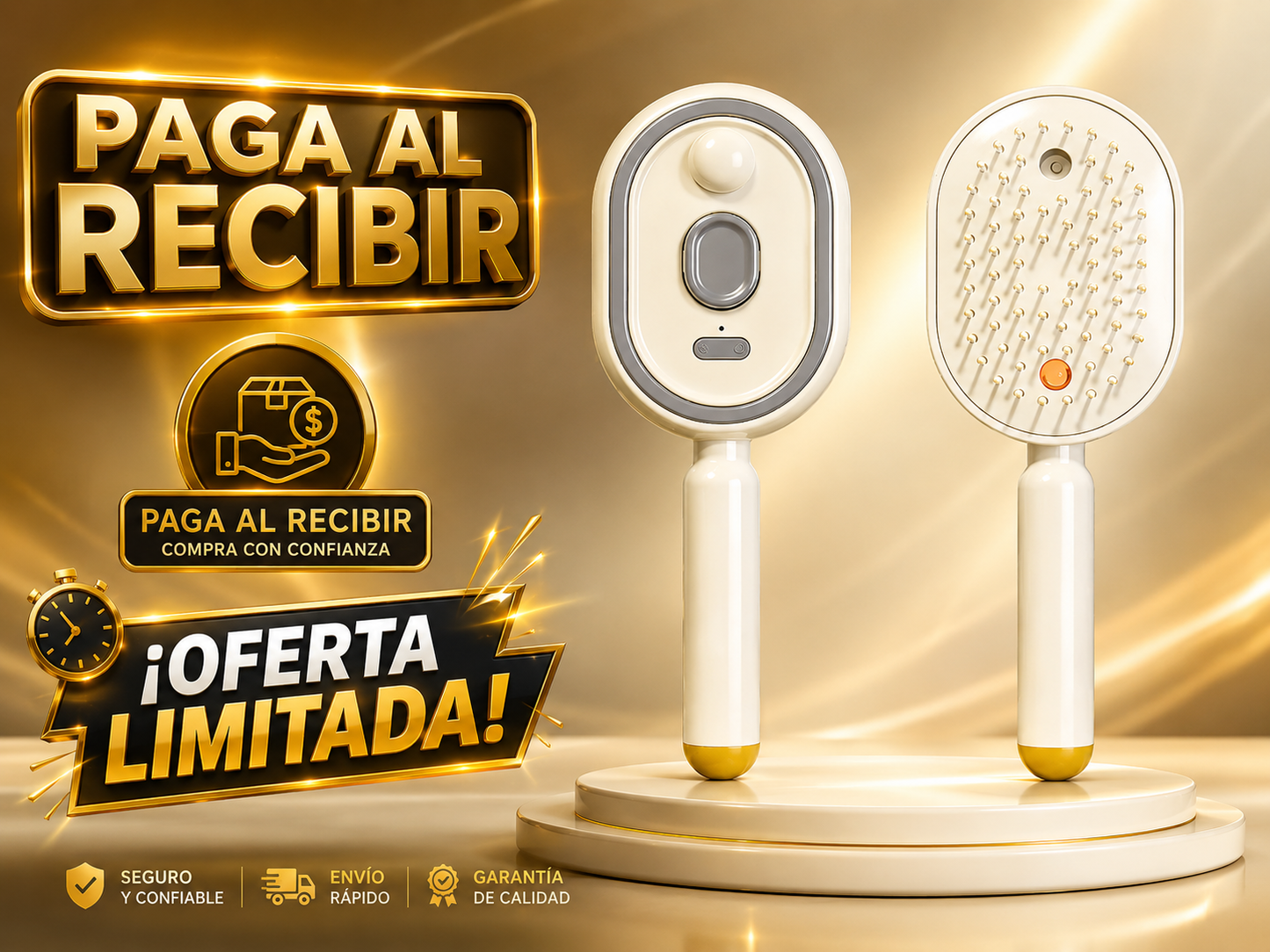 Nova HairPro™|Peine masaje con bruma