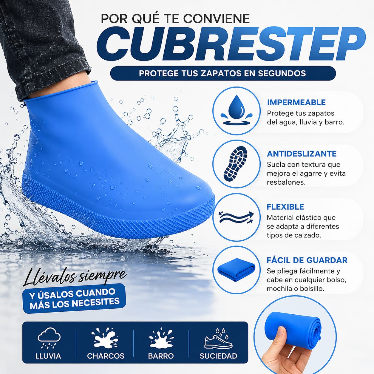 CubreStep™ | Cubrezapatos Antideslizantes e Impermeables