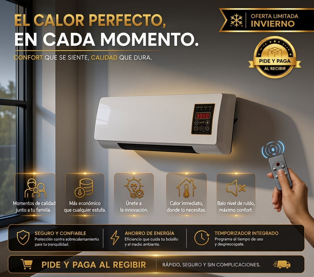 Novalinne® AuraHeat™|Calefactor Premium de Pared Inteligente