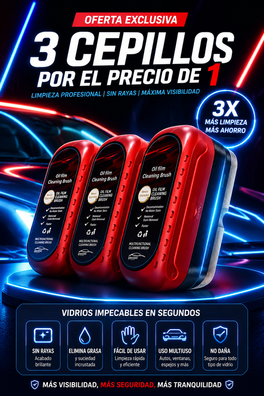 Tripack Cepillo Repelente lluvia-Polvo-Escarchado hielo