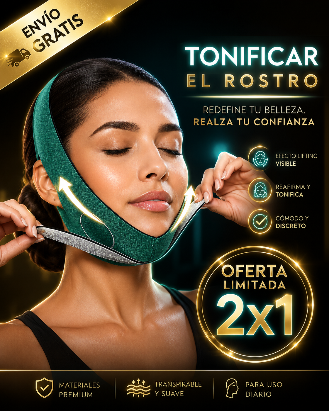 Reductor de papada Novalinne® | ¡Define Tu Rostro Con 60 Minutos Al Dia!